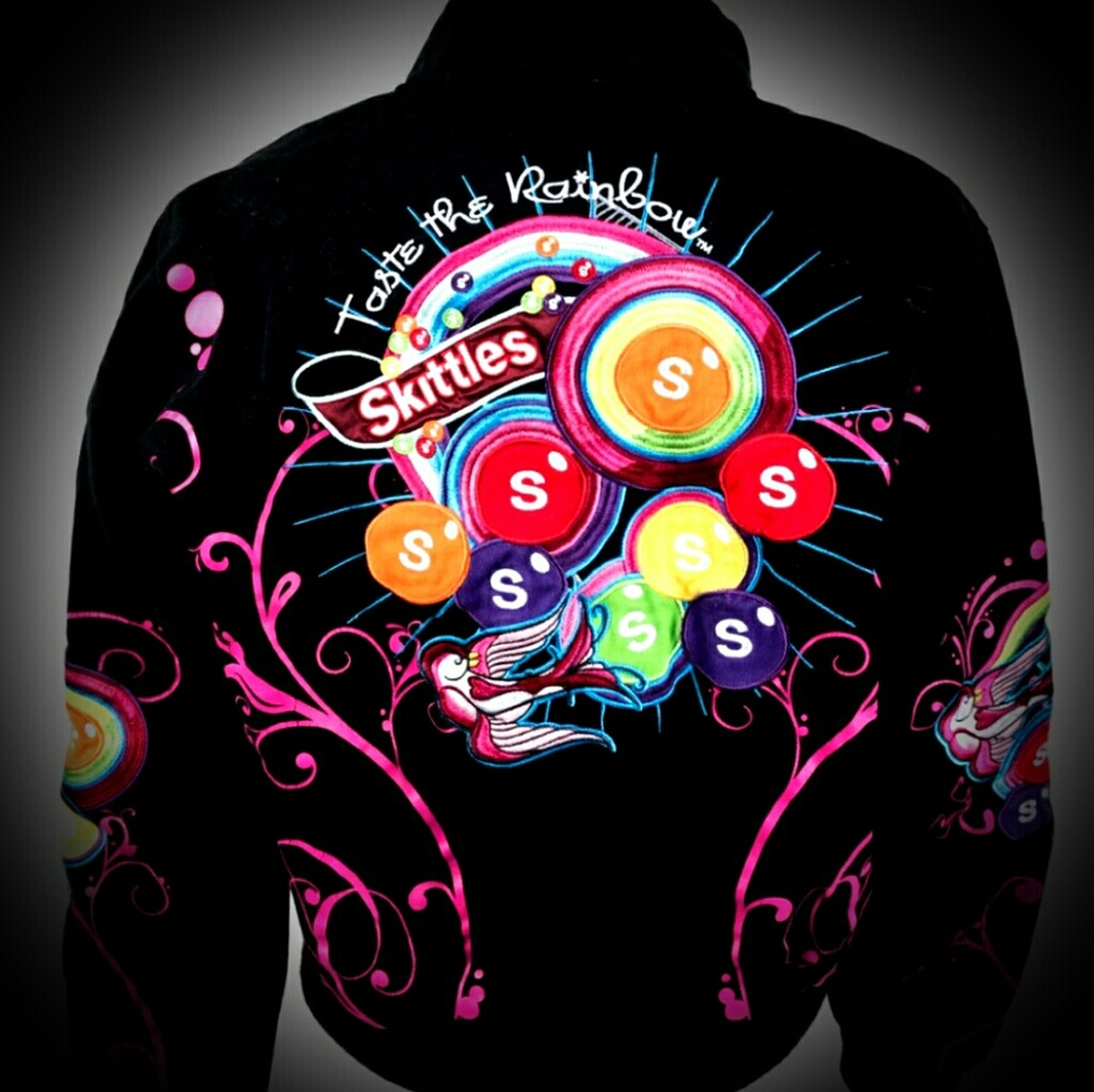 Vintage jh Design Skittles Lady's "Junior's" Jacket...🍒🍒🍒